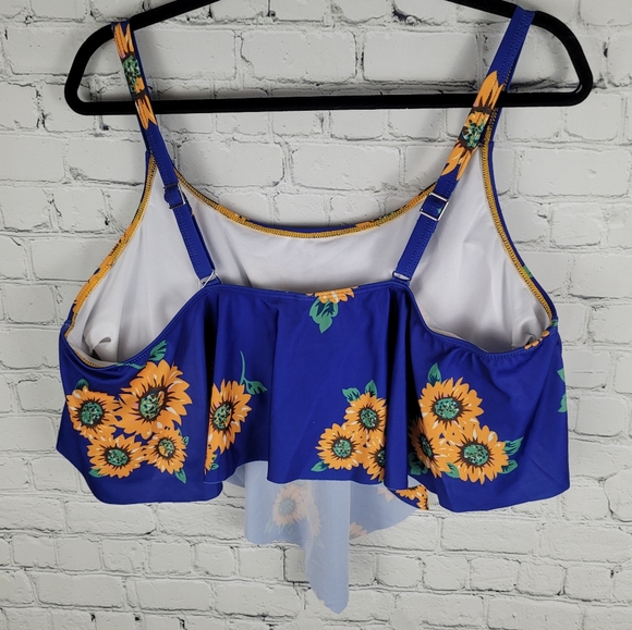 ROSEGAL | sunflower flowy swim bathing suit bikini top - Picture 2 of 8